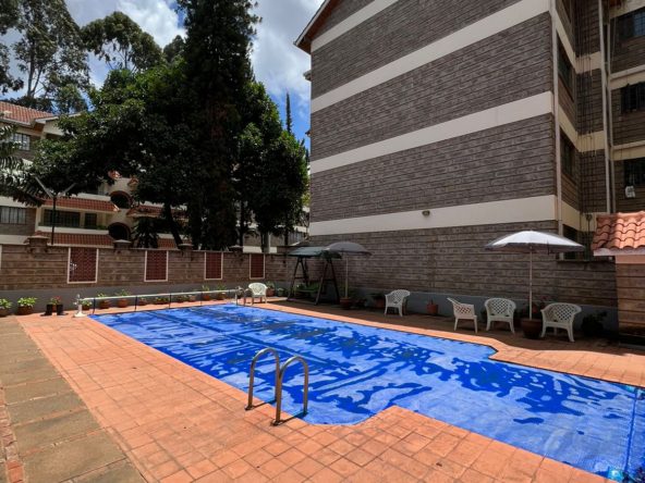3 bedroom apartment to let and sale in Lavington. Sale at 20M. Rent per month 85,000. Has a shared swimming pool. Musilli Homes