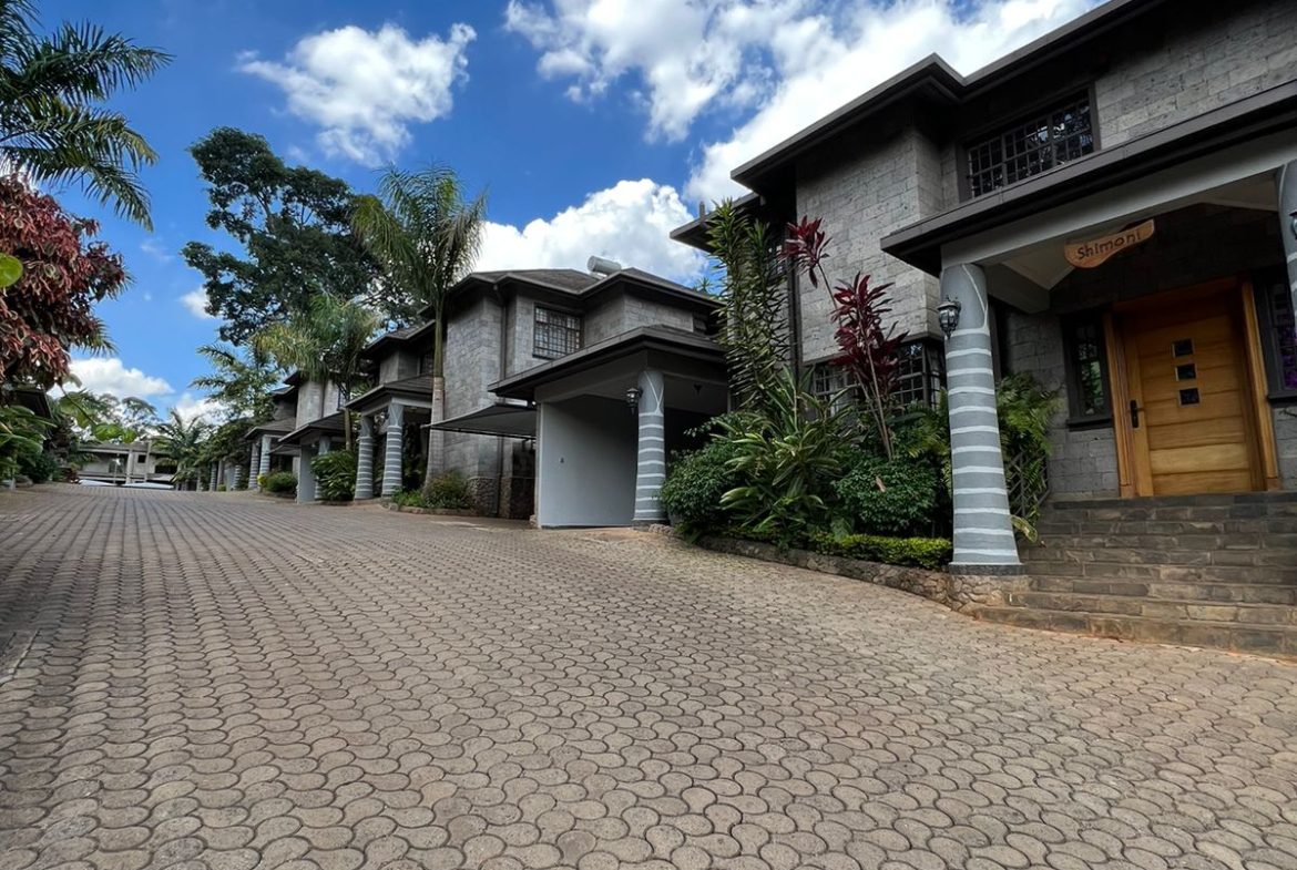 5 bedroom townhouse plus dsq along Peponi Road. UN approved location. Rent per month USD 3500. Listed by Musilli Homes