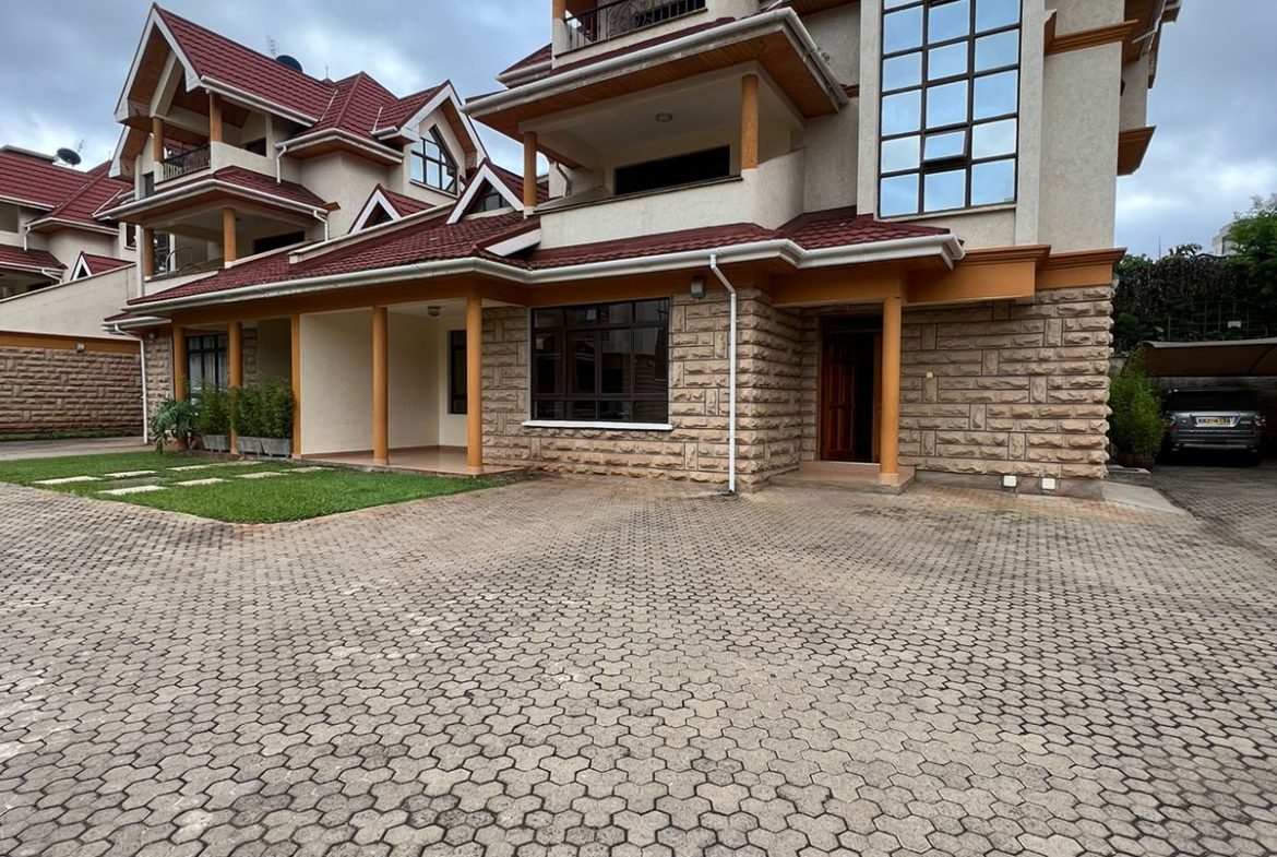 5 bedroom plus dsq townhouse to let in the heart of kileleshwa, Nairobi. Rent per month 250,000 Musilli Homes
