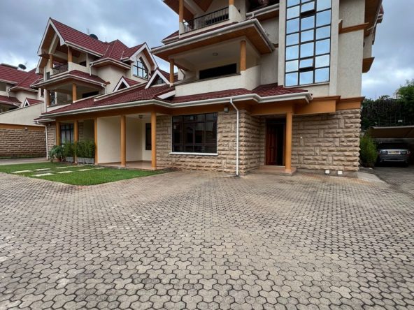 5 bedroom plus dsq townhouse to let in the heart of kileleshwa, Nairobi. Rent per month 250,000 Musilli Homes