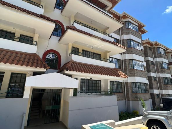 3 bedroom apartment for sale in Kilimani, Nairobi. Ample car parking, swimming pool. Ground floor. Sale 17.5Million. Listed by Musilli Homes