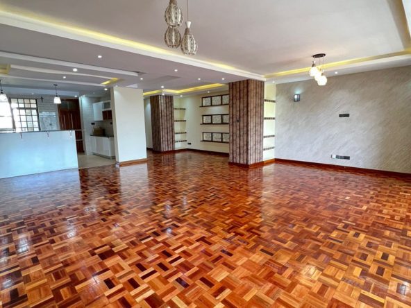 Spacious modern 3 bedroom plus dsq apartment to let in Kileleshwa, Nairobi. Rent per month 160K Musilli Homes