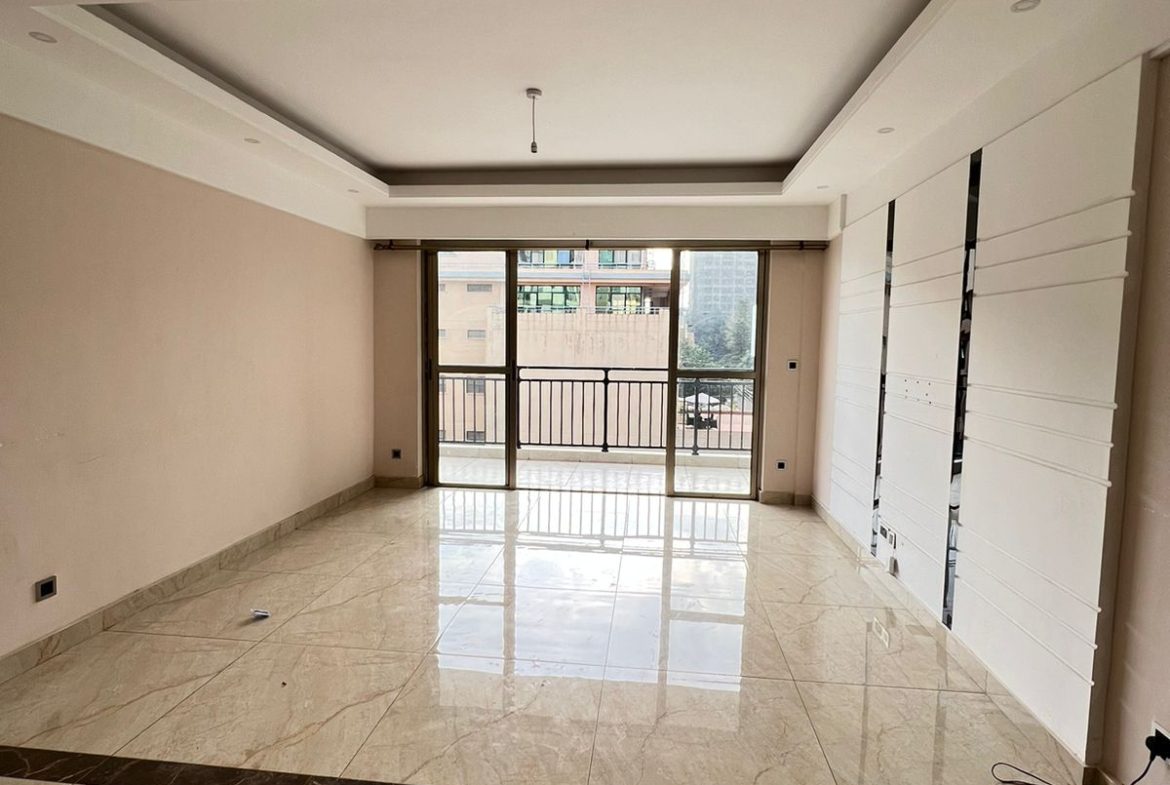 Spacious modern 2 bedroom apartment to let in Kilimani, Nairobi. Has swimming pool, fully equipped gym, backup generator. Rent- 75,000 Musilli Homes