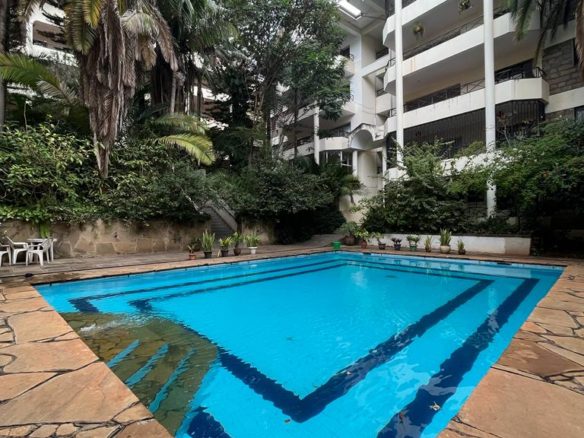 2 bedroom apartment for rent in Riverside Drive, Nairobi. 3rd floor. All bedrooms ensuite. Swimming pool. Rent per month - 90,000 Musilli Homes