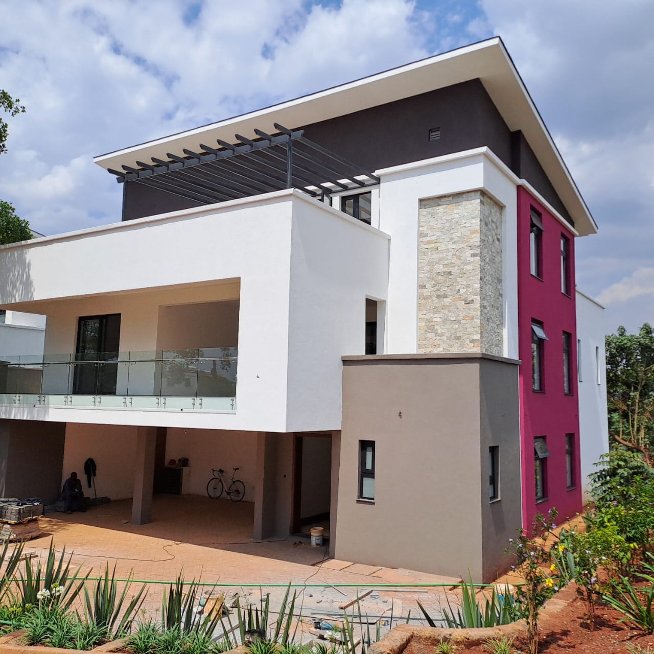 3 floor modern townhouse for sale. 5 spacious bedrooms all ensuite. Sitted on ¼ acre. 💰 selling price - 125M Musilli Homes Pam Golding Hass Consult. GTC. Eighty Eighty Nairobi.
