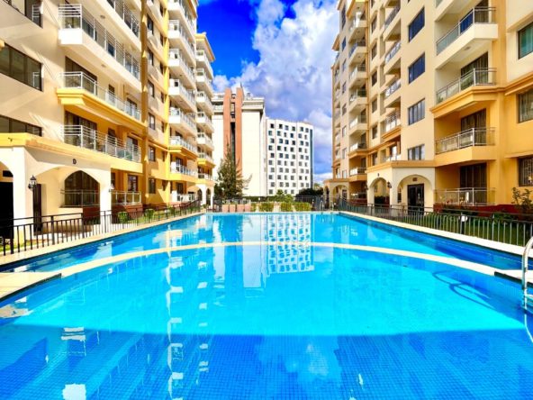 Fully furnished 1 Bedrooms apartment to let in Kilimani Nyangumi Road. Rates:95k Monthly. Has swimming pool. Musilli Homes