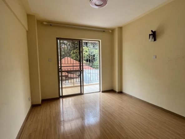 2 bedroom apartment in Kilimani, Nairobi. One bedroom with balcony area. High speed lifts. Full back up generator. Swimming Pool. Gym. Borehole Musilli Homes