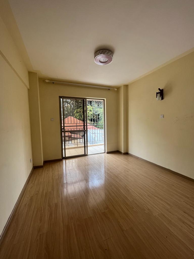 2 bedroom apartment in Kilimani, Nairobi. One bedroom with balcony area. High speed lifts. Full back up generator. Swimming Pool. Gym. Borehole Musilli Homes