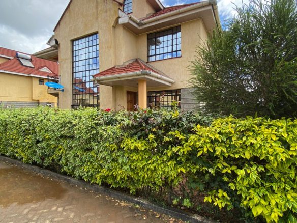 Exquisite 4 bedroom plus dsq mansionette in a gated community of 22 houses for sale. 2km off Thika superhighway. Price Ksh 15 million Musilli Homes