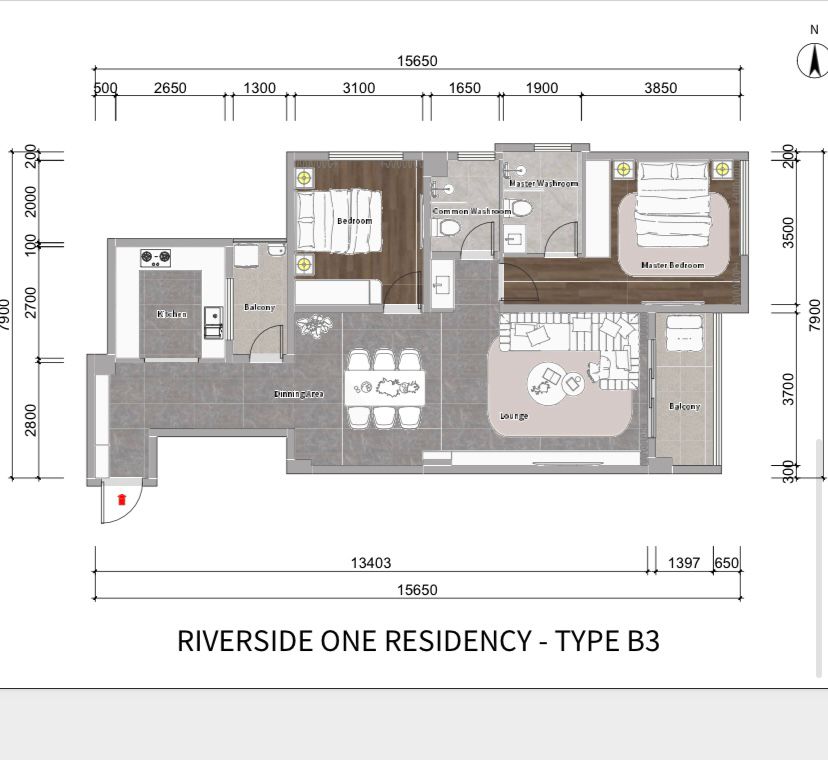 Riverside One Residency-2 Bedroom Apartments 3 Bedroom Apartments Offering flexible payment plans. Fully-equipped gym, Swimming pool, Back-up generator.