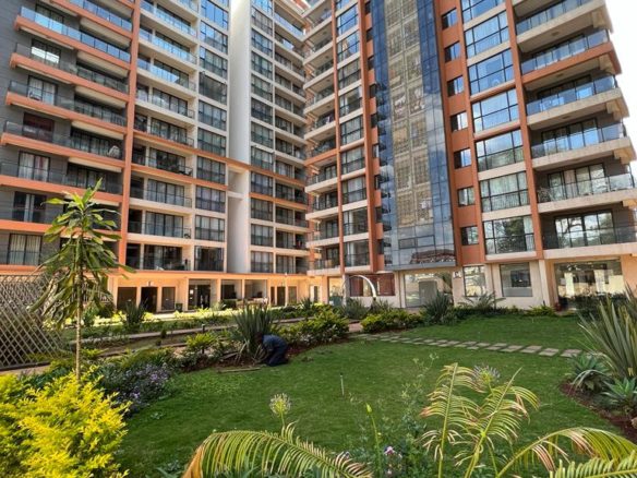 2 bedroom apartment to let in Lavington, Nairobi. Has kids playing area, shared swimming pool. Rent per month kshs 90,000 Musilli Homes