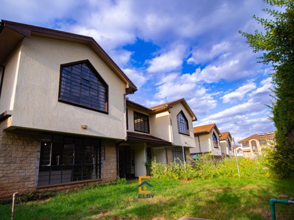4 bedroom plus dsq townhouses for sale and let along Kiambu Road. Dsq available. Back yard garden. Rent per month 140,000 Musilli Homes