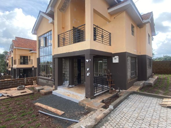 Spacious 4 Bedroom Townhouse For Sale in Gikambura, Kikuyu. With Garden, 1/8 plot, and Ready Title Deed. Asking Price: 13M. Musilli Homes.