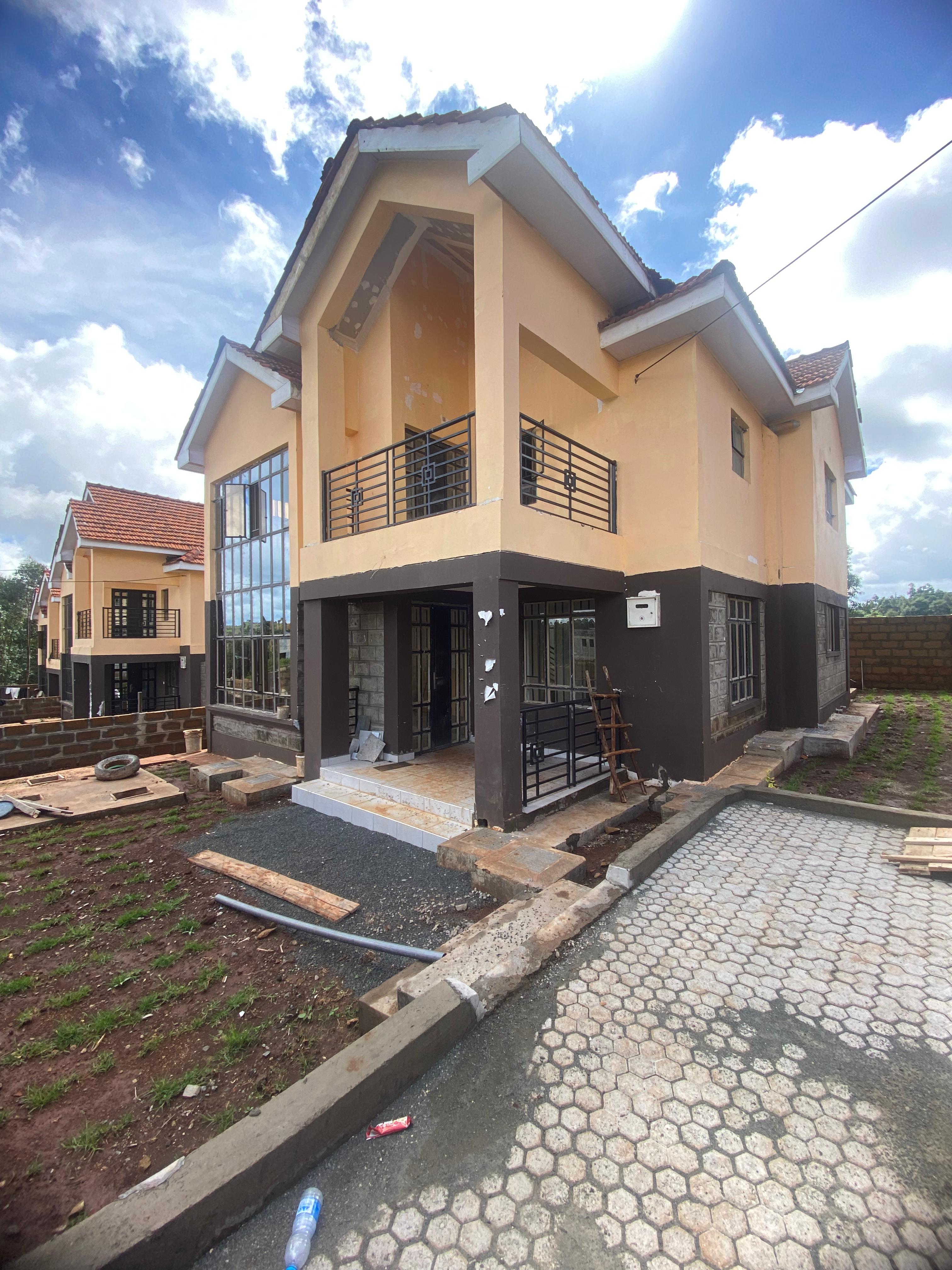 Spacious 4 Bedroom Townhouse For Sale in Gikambura, Kikuyu. With Garden, 1/8 plot, and Ready Title Deed. Asking Price: 13M. Musilli Homes.