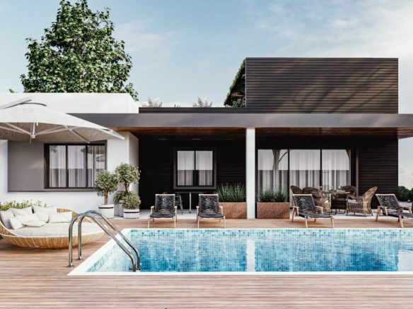 Modern 2 Bedroom Villa For Sale. Ensuite bedrooms,Spacious 130 sqm layout, and Private swimming pool (8x4m). Asking Price 17M. Musilli Homes