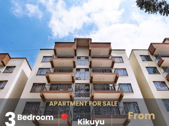 Spacious 3 bedroom Apartment For Sale in Kikuyu with master ensuite, Ample parking space, electric fence, and Borehole water. Sale Price: 9M. Musilli Homes.