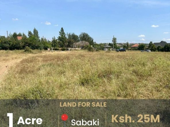 Rich 1 Acre Land For Sale in Sabaki, 700 meters from the highway,Close proximity to schools, hospitals, and churches. Asking Price. 25M. Musilli Homes.