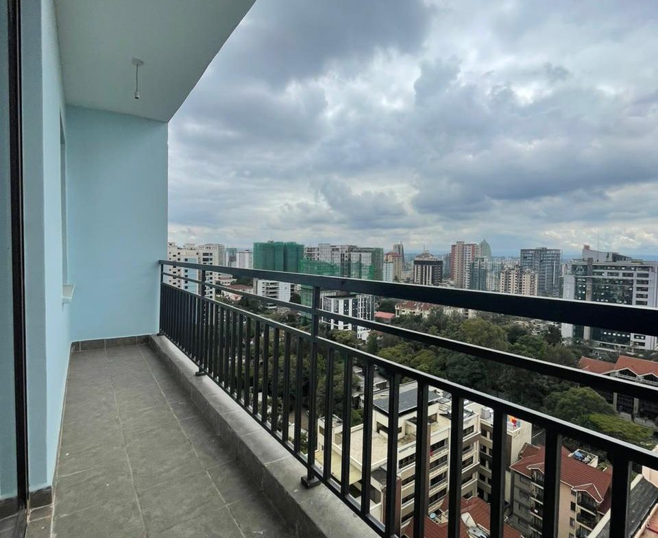 2 Bedroom Apartment for Sale in Kilimani with, Living Room with balcony, Open plan kitchen, Master bedroom en suite. Asking Price: 12.75M. Musilli Homes.