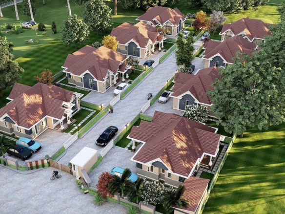 Modern 3 Bedroom Bungalow For Sale in Nakuru. Has an SQ, a children's play area, a garden, and a gated community. Asking price. 10.5M. Musilli Homes.