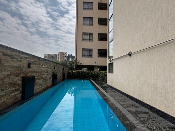 High-End 2 Bedroom Apartment For Sale in KIleleshwa. Has a lift, gym, ample parking, swimming pool and Kid's play area. Asking Price. 17.5M. Musilli Homes