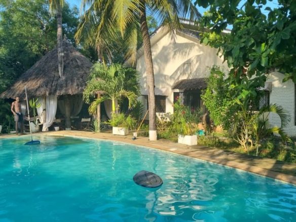 Spacious 3 Bedroom Villa For Sale in Diani. Sitting in 1/2 Acre land, has a swimming pool, huge gazebo, and sauna room. Asking price: Ksh 32M. Musilli Homes