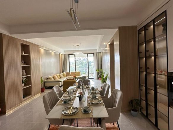 Modern 2 and 3 Bedroom Apartments for Sale in Riverside. Has a gym, swimming pool, lifts, CCTV and Borehole water. Asking price: From Ksh 13.5M. Musilli Homes