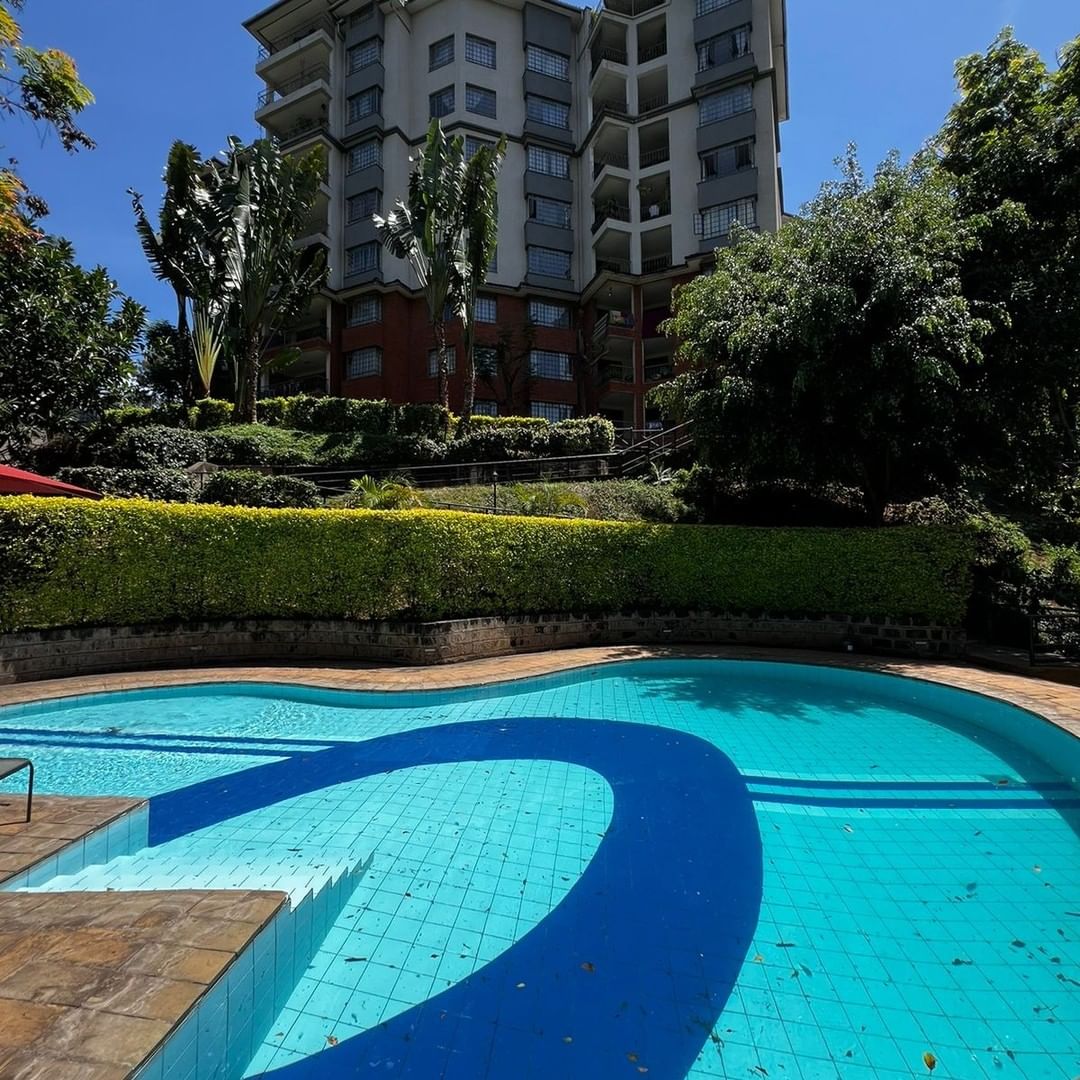 Modern 3 Bedroom Plus DSQ Apartment For Sale in Westlands. Has a manster ensuite, swimming pool, and ample parking. Asking price: Ksh 35M. Musilli Homes