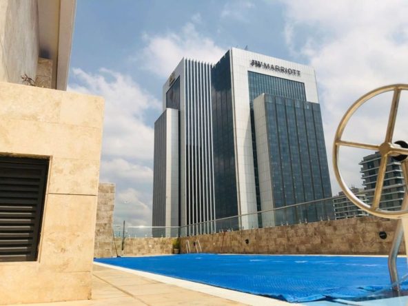 Modern Fully Furnished 1 Bedroom Apartment for Rent in Westlands, has an open plan kitchen, fully fitted gym, swimming pool, lif and backup generator. Rent USD. 2000. Musilli Homes