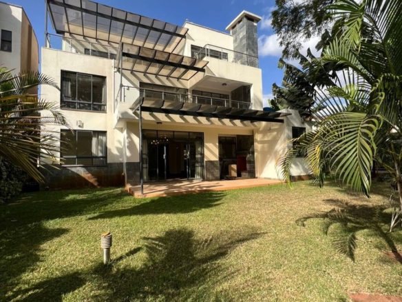Modern 5 Bedroom Plus DSQ Townhouse For Sale in Lavington with modern finishing, in a gated community, ample parking, and swimming poool.Sale price: Ksh 100M.