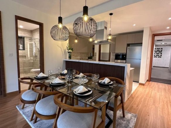HighEnd 1 Bedroom Apartment for Sale with modern finishing, sauna, steam room, swimming pool, gym, lif and back up generator. Asking price: $117,977. Musillli homes